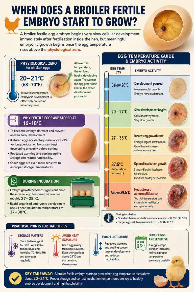 Incubation - When does a broiler fertile embryo start to grow ? 🌡️🐣 ...