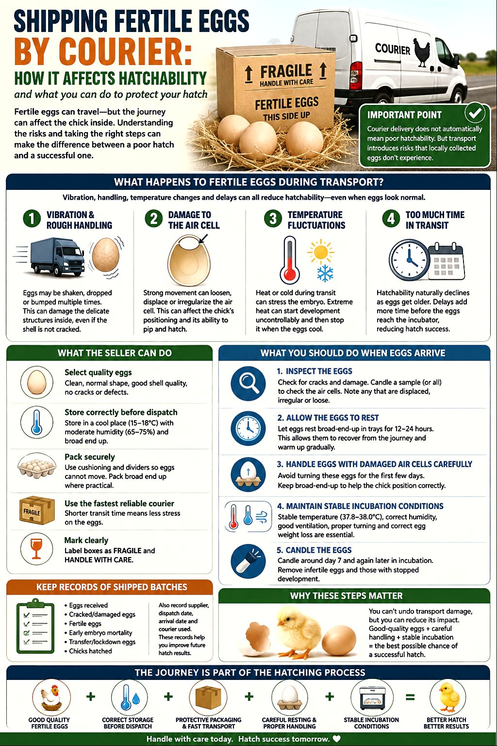 Shipping Fertile Eggs by Courier: How It Affects Hatchability